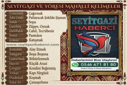 Seyitgazi ve Yöresi Mahalli Kelimeler...