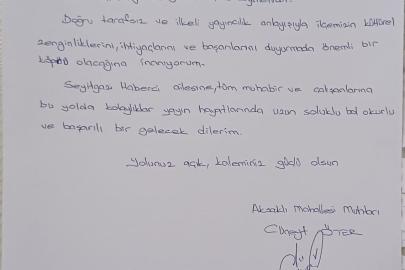 Muhtar Cüneyt Öter’den Seyitgazi Haberci’ye Tebrik Mesajı: "Kaleminiz Güçlü Olsun"