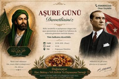 Doğançayır Hacı Bektaş-ı Veli Derneği’nden Anlamlı Davet: Aşure Etkinliği Pazar Günü Yapılacak